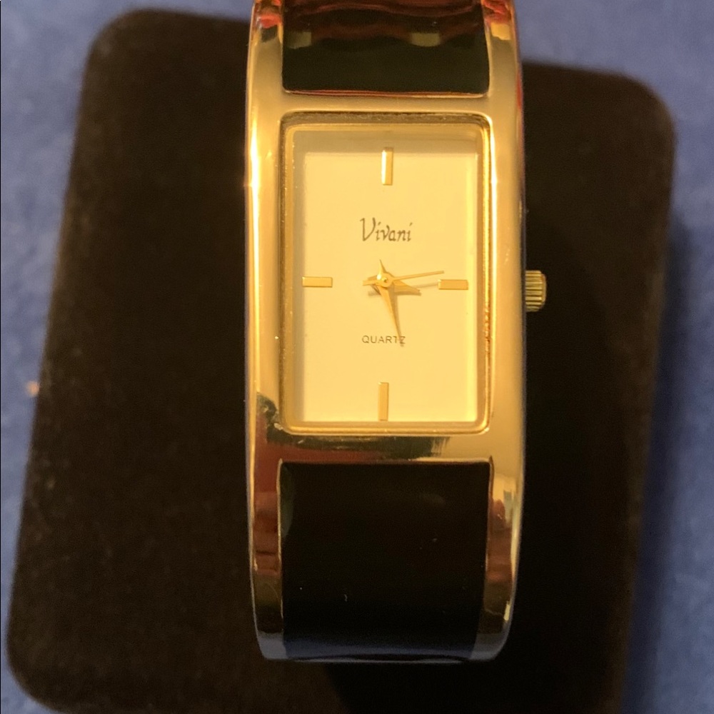 Vivani Gold & Black bracelet watch